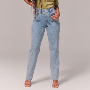 Abercrombie & Fitch 90s straight leg criss cross jeans 00
